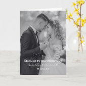 Carte Elegant Photo Wedding Ceremony Timeline Program (Fleur jaune)