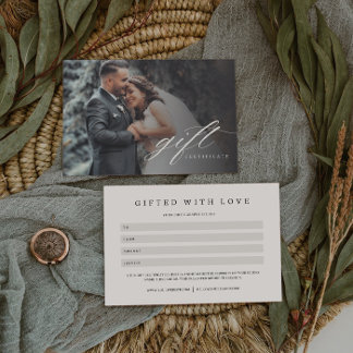 Carte Elegant Photography Gift Certificate