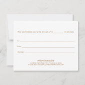 Carte Élégant Pink Floral Magnolia certificat cadeau (Dos)