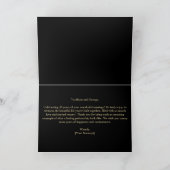 Carte Élégant Pink Peonies Gold 50e anniversaire Mariage (Intérieur)