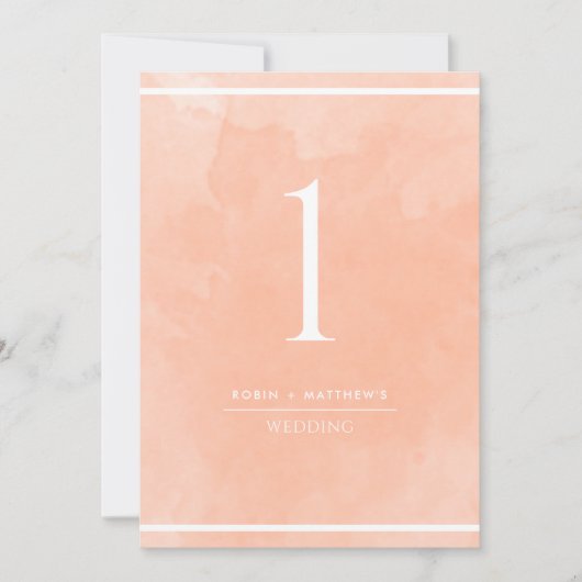 Carte Elégant Poche Aquarelle Numéro de tableau (Devant)