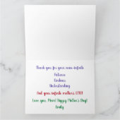 Carte Élégant Pour Ma Mère Extraordinaire Fleurs D'Amour (Intérieur)