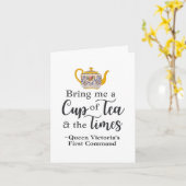 Carte Elégant Queen Victoria Bookish Tea Graduation (Fleur jaune)