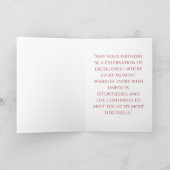 Carte Elegant Red Blush Gradient Birthday (Intérieur)