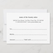 Carte Elégant Red Faux Gold Heart Beauty Salon (Dos)