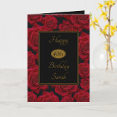 Carte Elegant Red Rose Any Age Birthday (Fleur jaune)