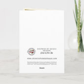 Carte Élégant Religieux Catholique Saint Mariage de la F (Dos)