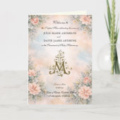 Carte Elegant Religious Catholic Wedding Mass Program (Devant)