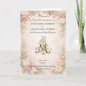 Carte Elegant Religious Catholic Wedding Mass Program (Devant)