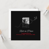 Carte Élégant repos en paix condoléances (Devant/Arrière en situation)