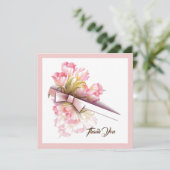Carte Élégant rose (Debout devant)