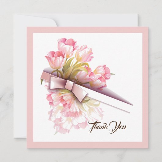 Carte Élégant rose (Devant)