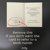 Carte Élégant Rose à l'étampe Juin Fleur de naissance li