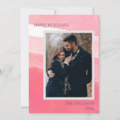 Carte Elégant rose blanc Abstrait photo Joyeux jours fér (Devant)