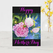 Carte Elégant rose blanc classique aquarelle floral (Fleur jaune)