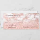 Carte Elégant rose en cuivre or parties scintillant maqu (Dos)