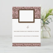 Carte Élégant Rose Et Brown (Debout devant)