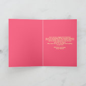 Carte Elégant rose et Gold Stripes 50e anniversaire (Intérieur)