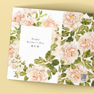 Carte Élégant Rose Floral Romance Fête des Mères