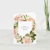 Carte Élégant Rose Floral Romance Fête des Mères (Devant)