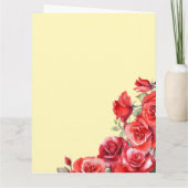 Carte Elégant Rose Floral Wedding Day Félicitations (Dos)