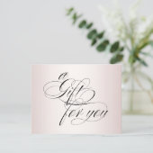Carte Élégant Rose Gold Calligraphy Certificat cadeau (Debout devant)