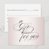 Carte Élégant Rose Gold Calligraphy Certificat cadeau (Devant / Derrière)