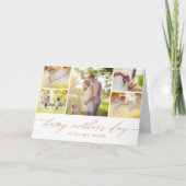 Carte Élégant Rose Gold Script Mère's Day Photo (Devant)