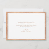 Carte Élégant Rose Gold Script Mère's Day Photo (Dos)