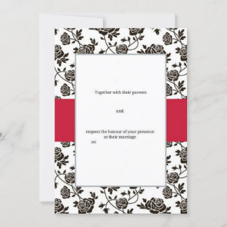 Carte Élégant Rose noir