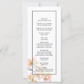 Carte Élégant rose Orange fleurs florales élégant script (Dos)