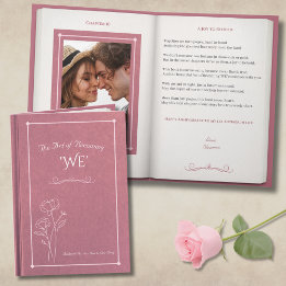 Carte Élégant Rose Poussiéreux Livre de Contes Photo Ann