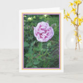 Carte Élégant Rose rose rose violet moderne photo Gold F (Fleur jaune)