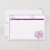Carte Élégant Rose violet (Devant)