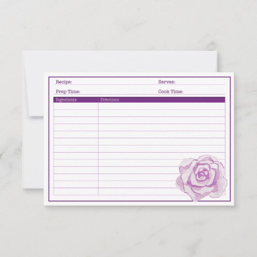 Carte Élégant Rose violet (Devant)