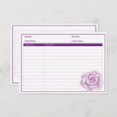 Carte Élégant Rose violet (Devant / Derrière)