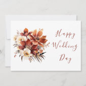 Carte Elégant Rosty Boho Fleur sauvage Bonne journée de  (Devant)