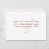 Carte Elégant Rosty Boho Fleur sauvage Bonne journée de  (Dos)