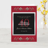 Carte Elégant Ruby Gemstones 40e anniversaire de Mariage (Fleur jaune)
