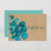 Carte Élégant Rustique Eucalyptus Feuille certificat cad (Devant / Derrière)