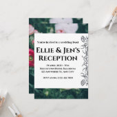 Carte Elégant Rustique Eucalyptus Feuille Mariage de ver (Devant/Arrière en situation)