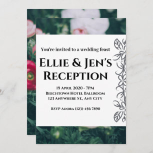 Carte Elégant Rustique Eucalyptus Feuille Mariage de ver