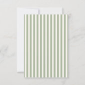 Carte Elegant Sage Green Wedding Details Card  (Dos)
