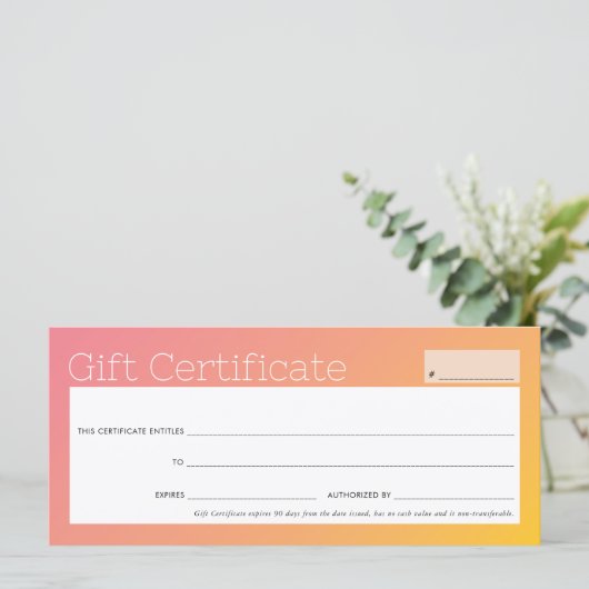 Carte ELEGANT salon de beauté d'affaires jaune pink ombr (Debout devant)