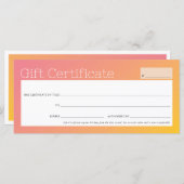 Carte ELEGANT salon de beauté d'affaires jaune pink ombr (Devant / Derrière)