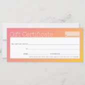 Carte ELEGANT salon de beauté d'affaires jaune pink ombr (Devant)