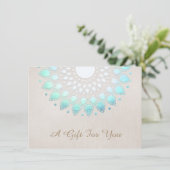 Carte Élégant salon Lotus et certificat cadeau Spa (Debout devant)