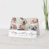 Carte Élégant script Fête des Mères Photo Collage (Devant)
