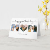 Carte Élégant script Heart Mom Photo Joyeuse fête des mè (Fleur jaune)