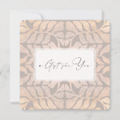 Carte Élégant Script Leaf Motif certificat cadeau (Devant)